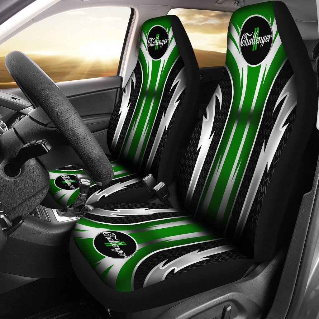 2 Vordersitzbezüge für den Dodge Challenger, grün