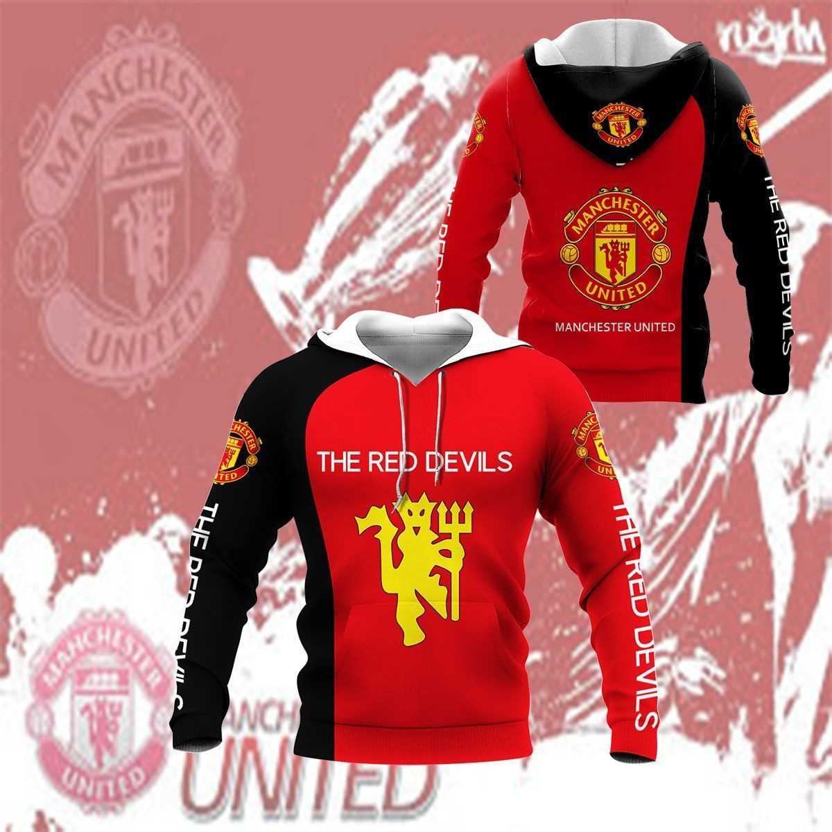 3D All Over Printed Manchester United LPH- HT Shirts Ver 1 (Red)