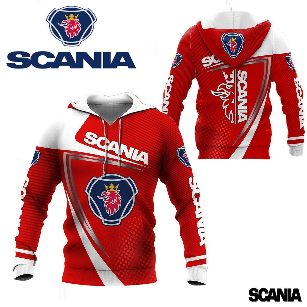 Chemises Scania imprimées en 3D Ver 5 (Rouge)