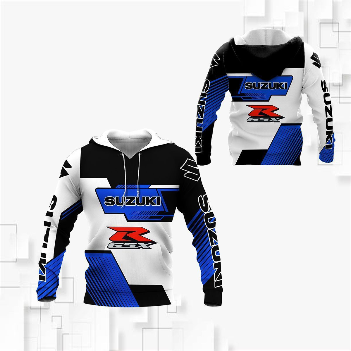 Chemises Suzuki Gsx-R imprimées en 3D Ver 1 (Bleu)