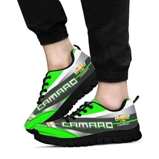3D-gedruckte Chevrolet Camaro Nta Sneakers für Männer und Frauen Ver 10 (Grün)