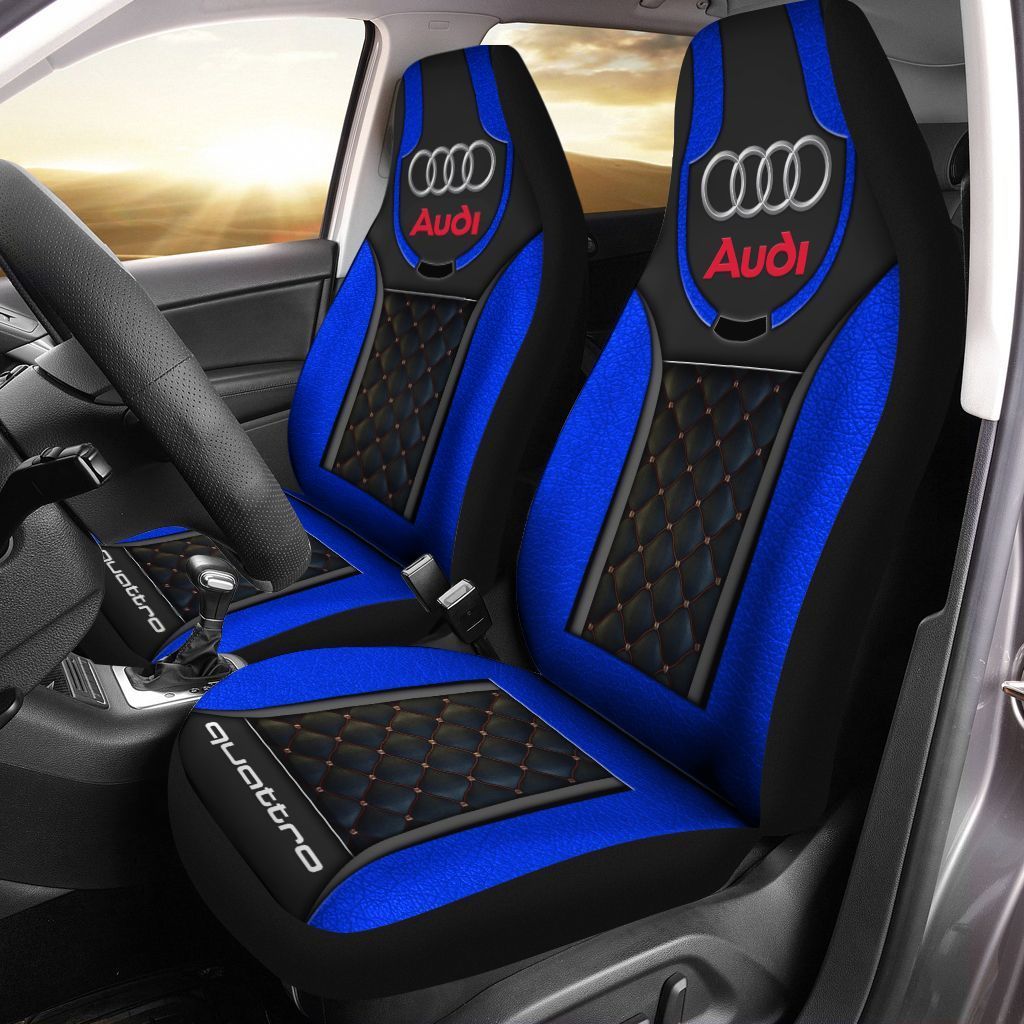 Housse de siège auto Audi quattro AN-NH (lot de 2) Ver1 (bleu)