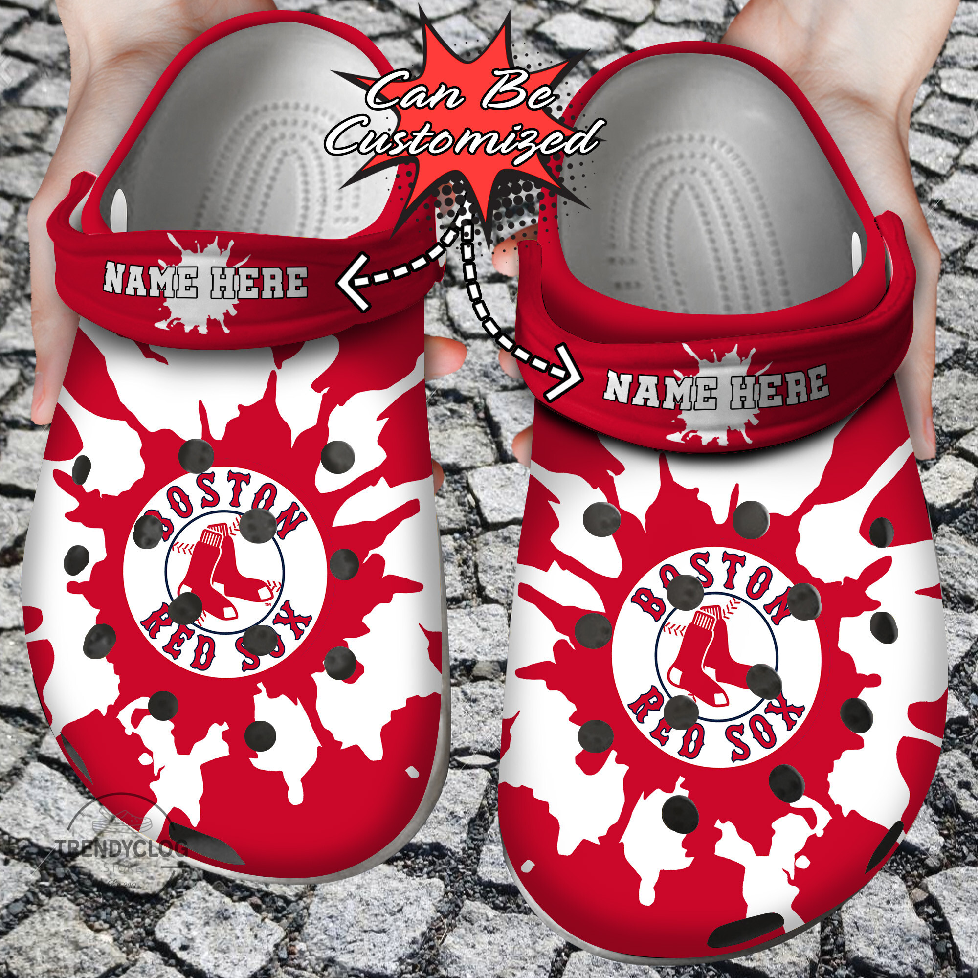 Baseball Crocs - Personalized B.Red Sox Color Splash Clog