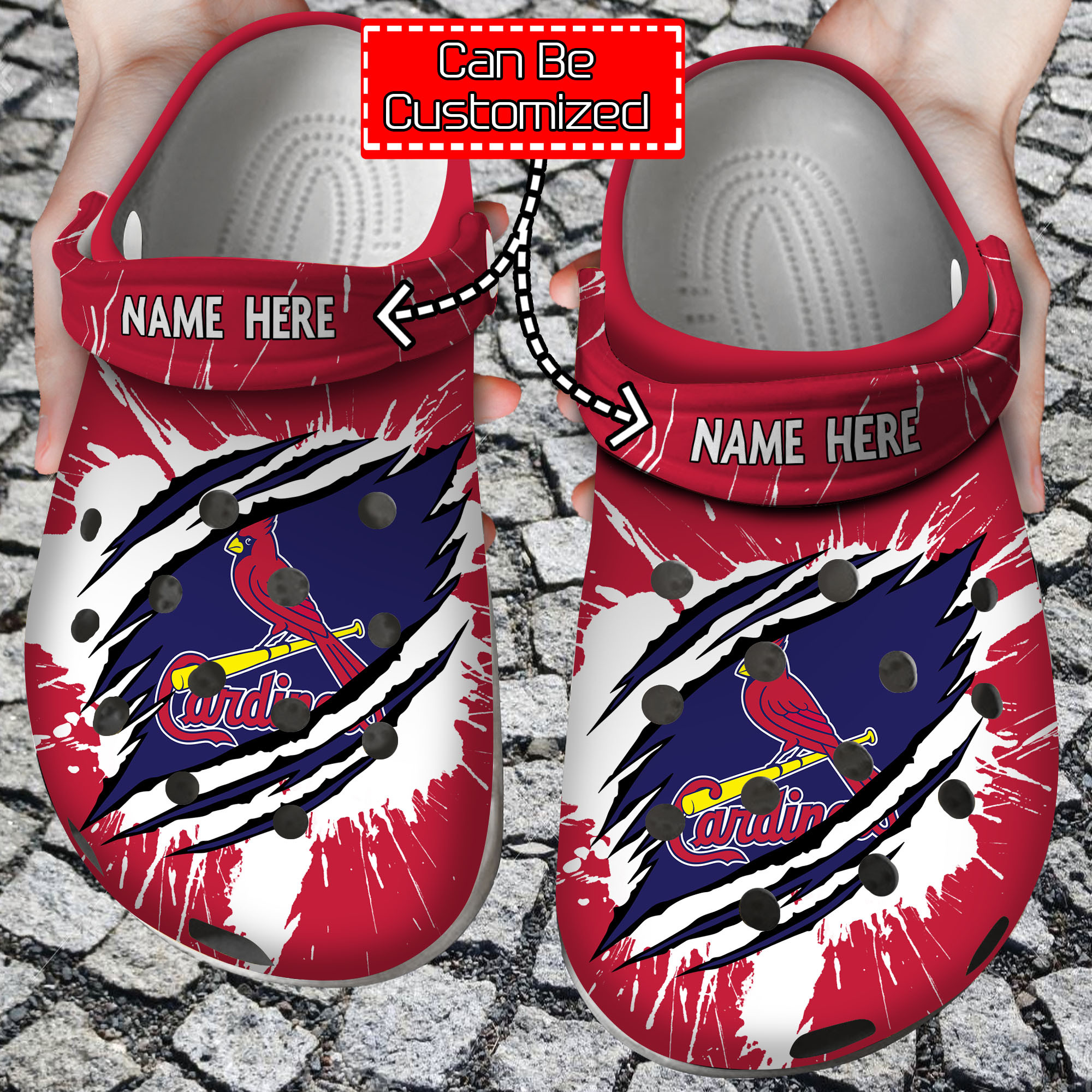 Baseball Crocs - Personalized A.Braves Ripped Claw Clog