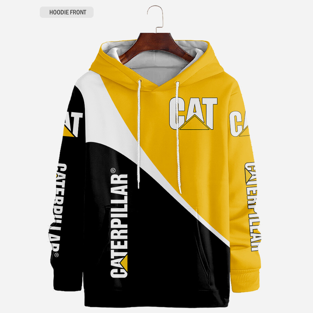 Caterpillar Inc T-shirt à impression complète, sweat à capuche, fermeture éclair, bombardier, chemise hawaïenne 