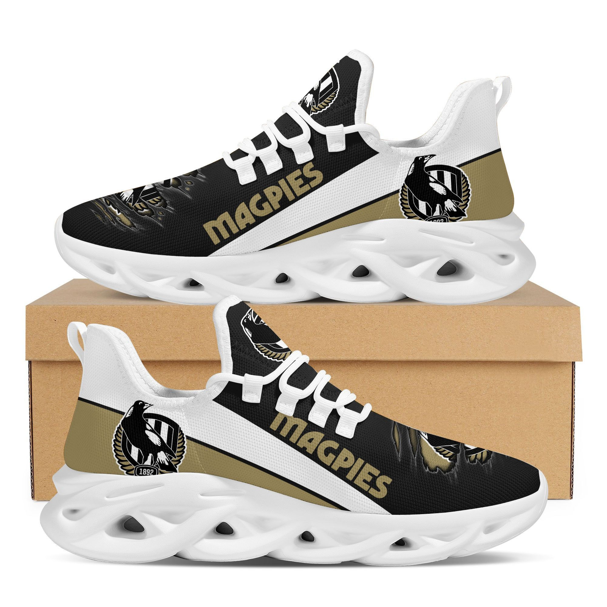 Collingwood Magpies Max Soul baskets chaussures