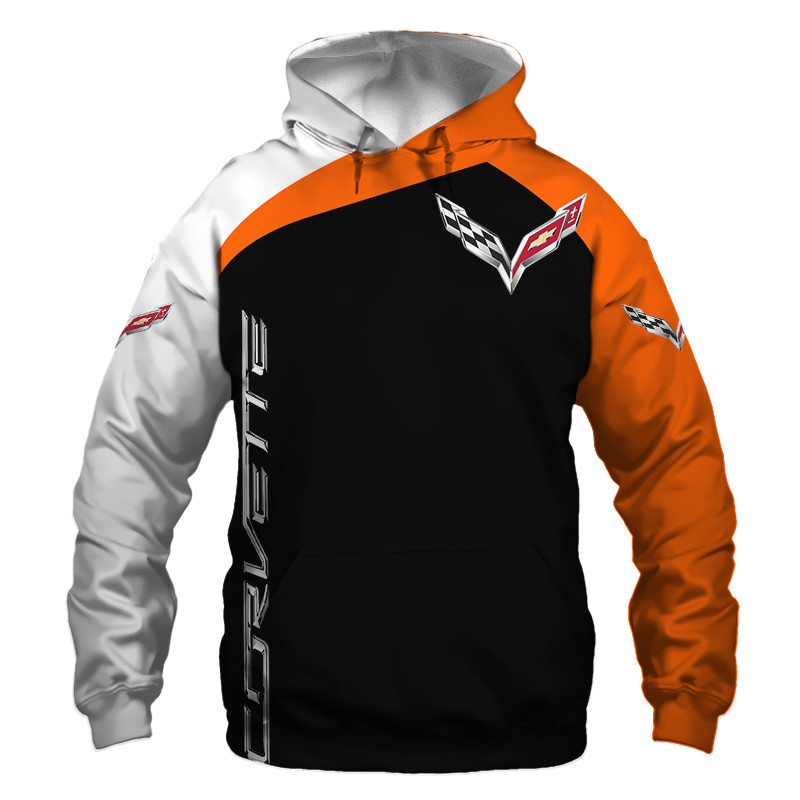 Corvette t-shirt à capuche vêtements impression complète 3D