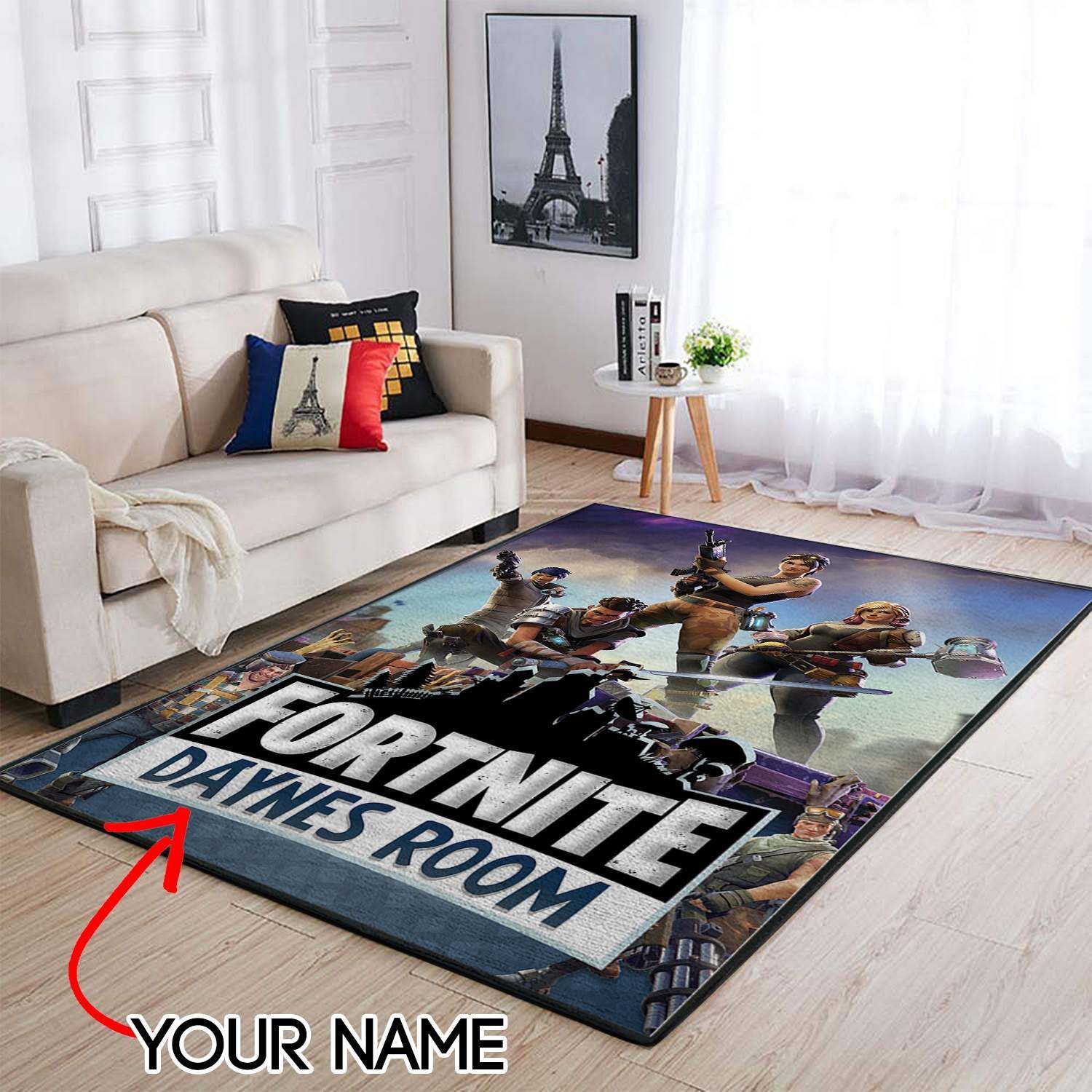Personalisierter Namens-Fortnite-Bereichsteppich