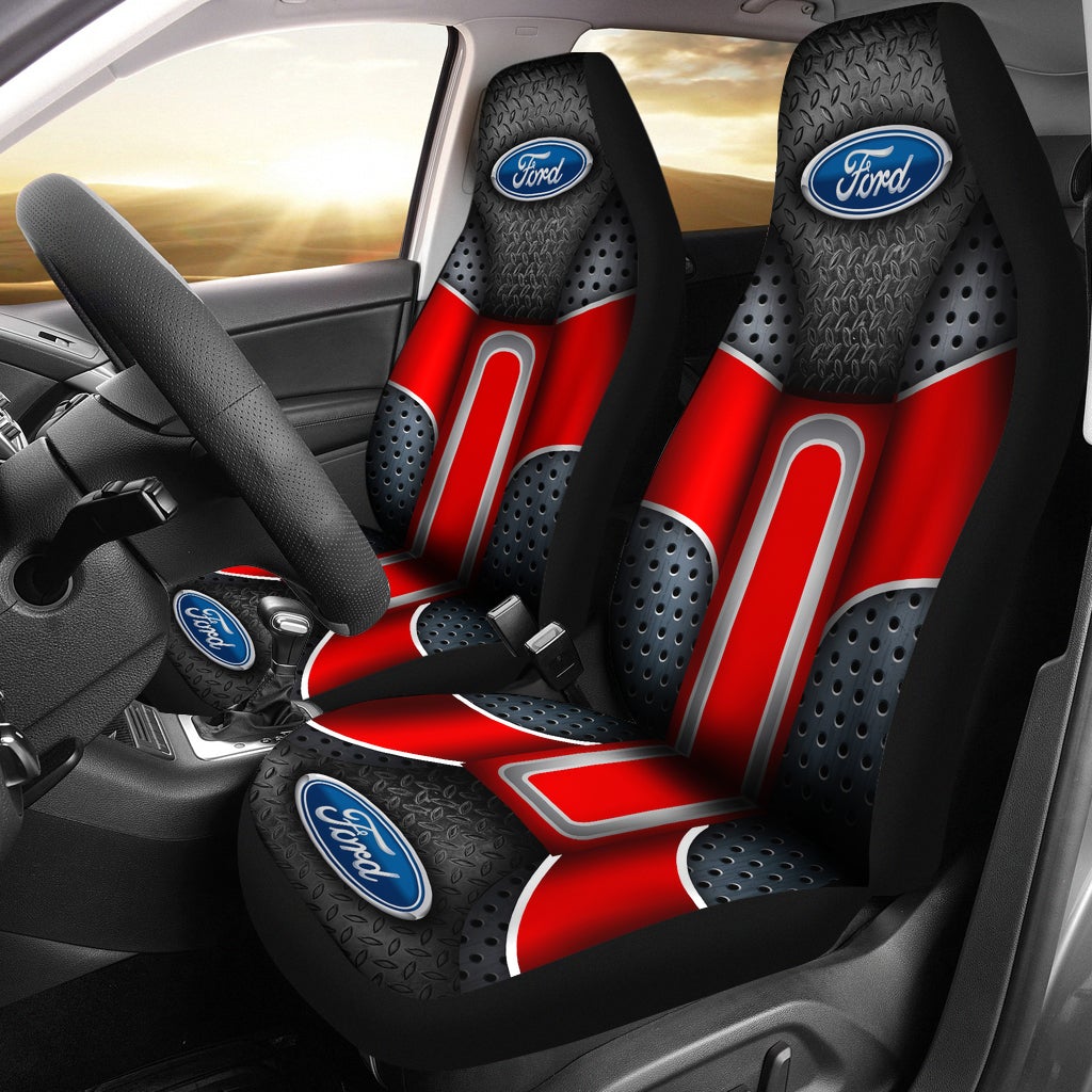 Ford 2 Front Seat Covers Red
