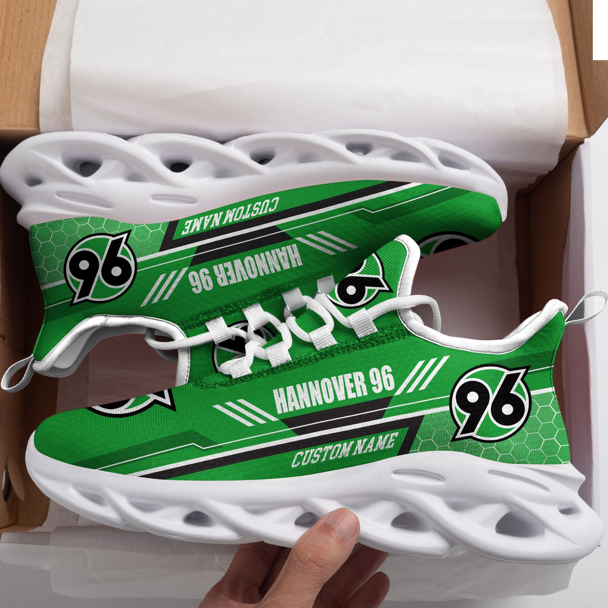 Hanovre 96 Chaussures de baskets Max Soul personnalisées personnalisées