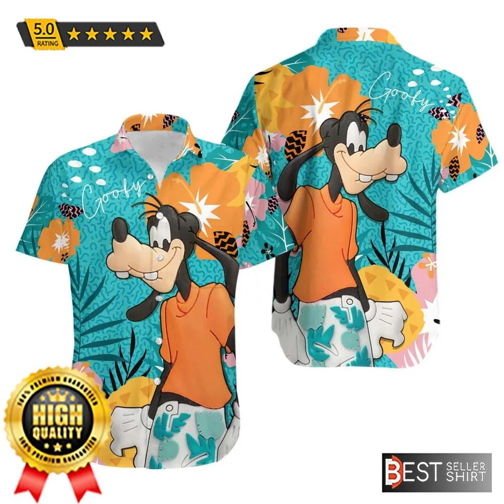 Chemise Hawaï Mickey Mouse Charaters Dingo Croisière 2023 Mickey Été