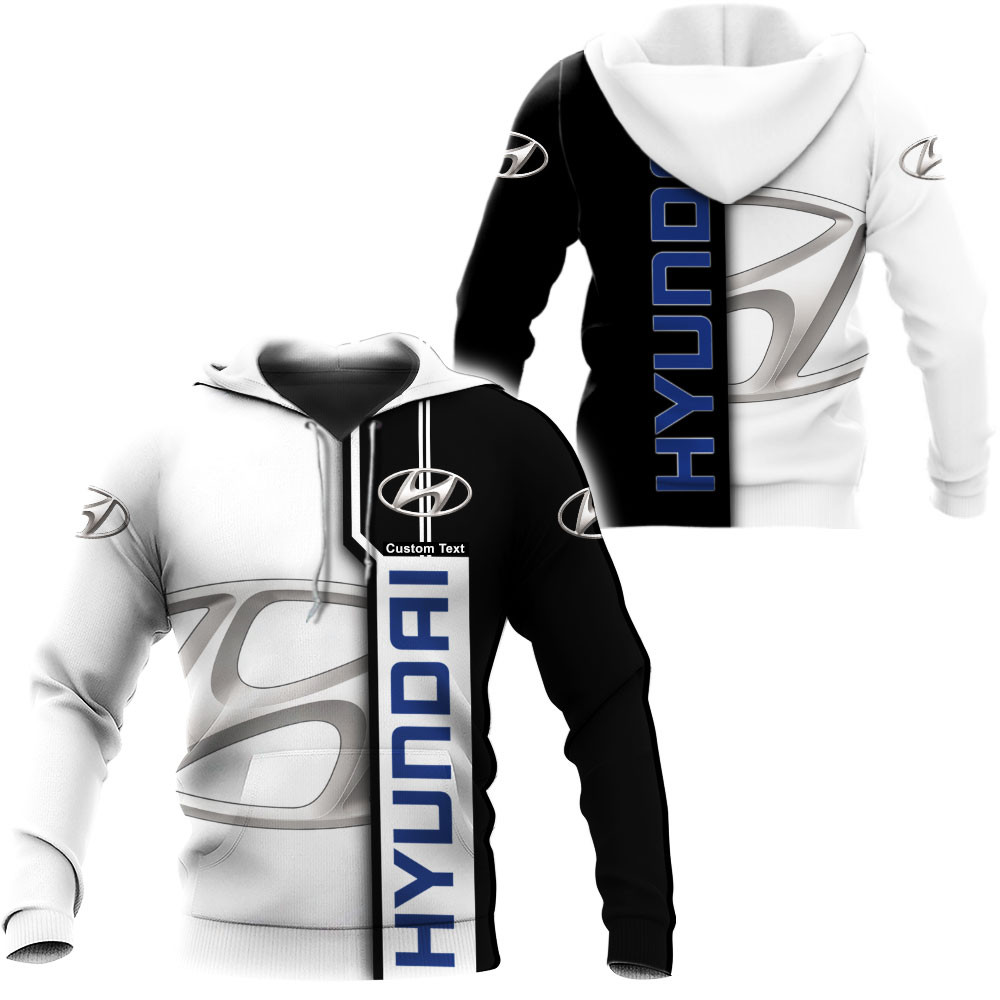 Hyundai 3D Apparel Zip Sweat à capuche, pantalon, polo, chemise hawaïenne boutonnée personnalisée 