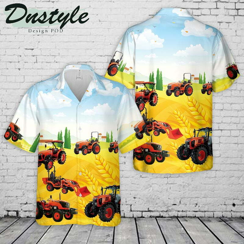 Chemise hawaïenne tracteur Kubota