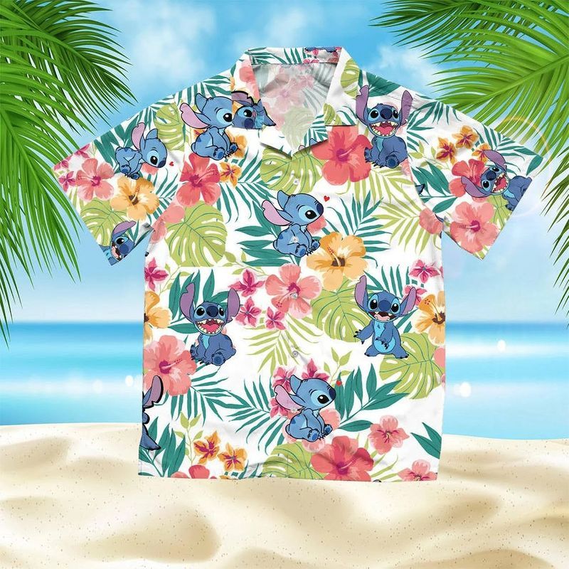 Lilo And Stitch Cute Ii Chemise hawaïenne à manches courtes
