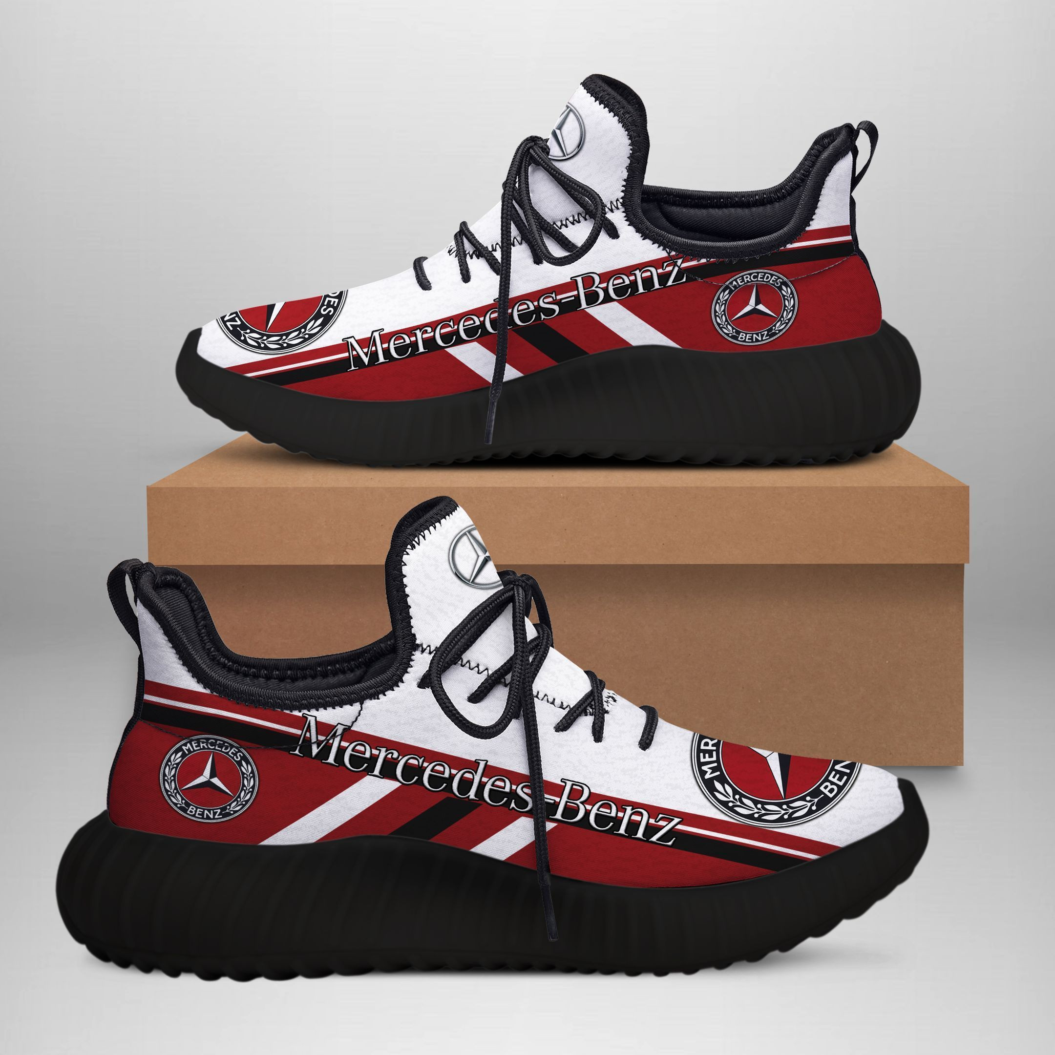 3D Printed Mercedes-Benz  Sneakers Ver 1 For Men & Women (Black)