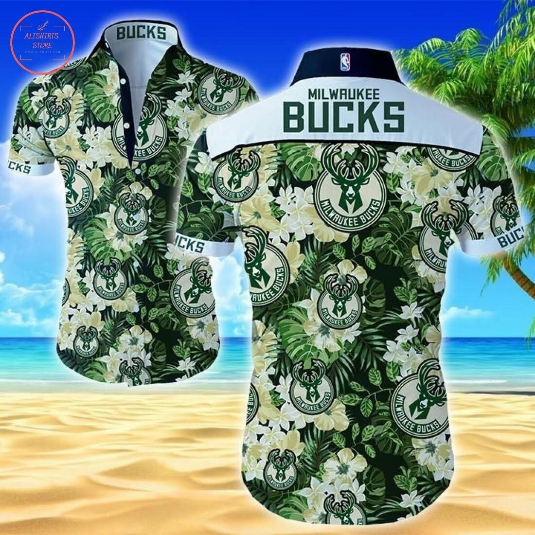 Chemise hawaïenne des Milwaukee Bucks