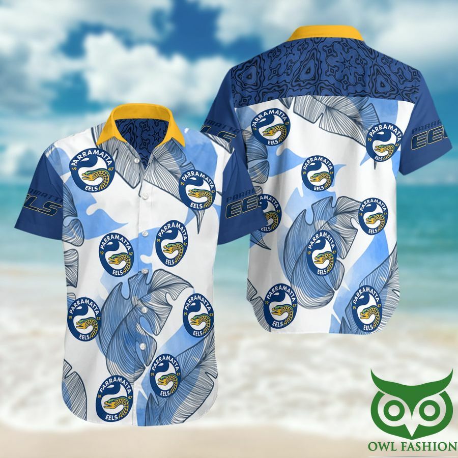 Parramatta Eels Chemise hawaïenne bleu foncé et clair