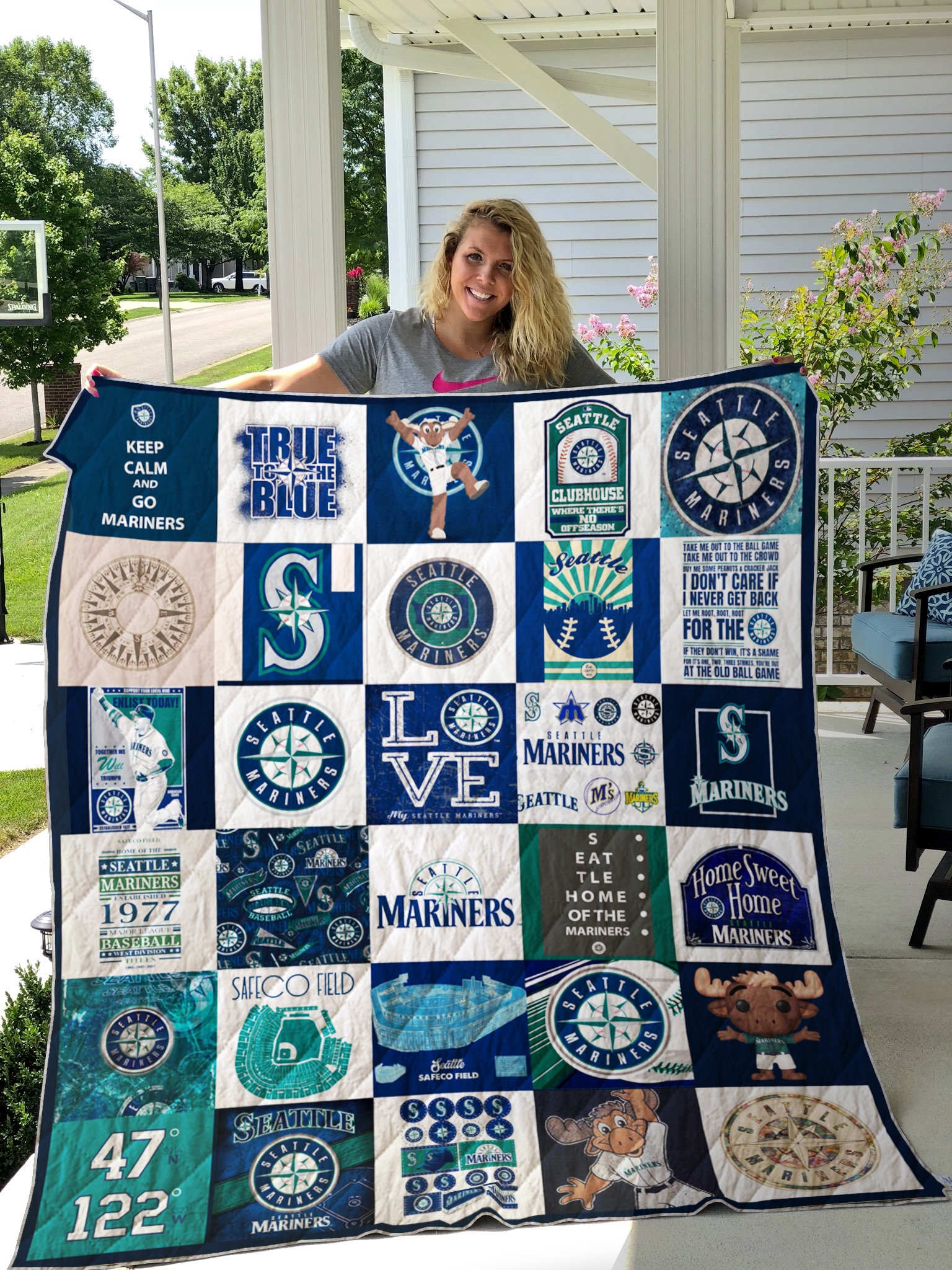Couverture de courtepointe des Mariners de Seattle