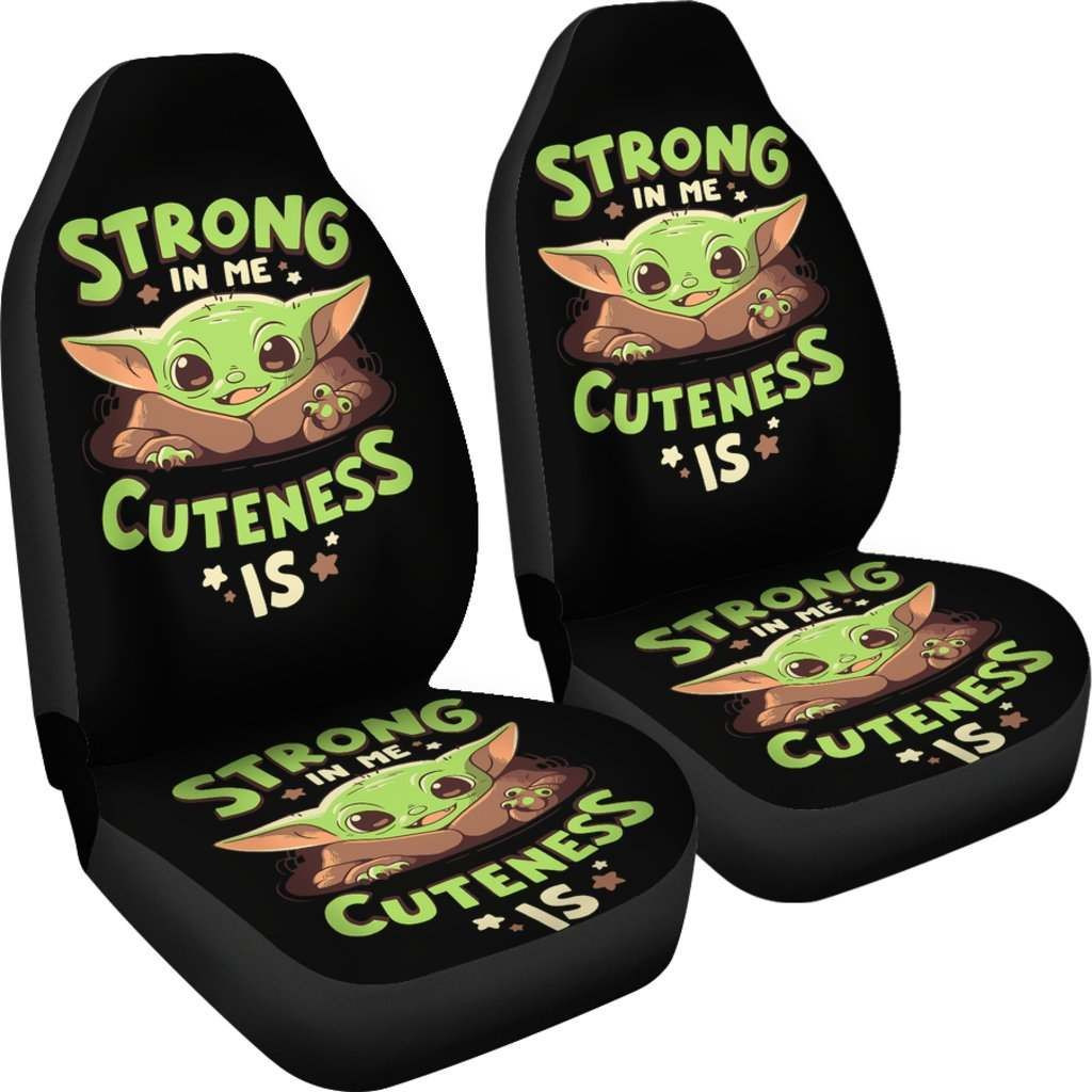 Strong In Me Cuteness Is Baby Yoda Car Seat Covers (SET OF 2)