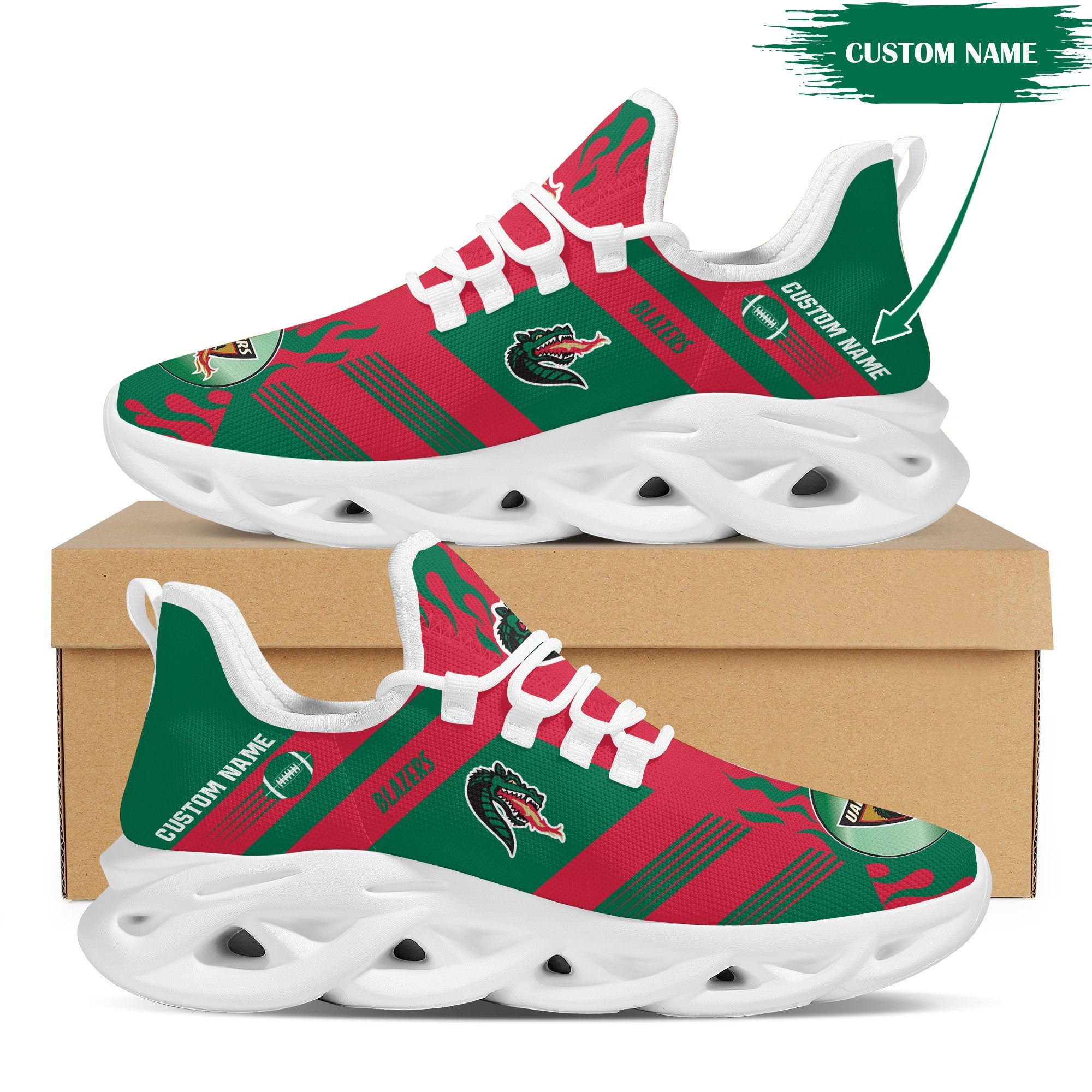 UAB Blazers Chaussures de baskets Max Soul personnalisées personnalisées