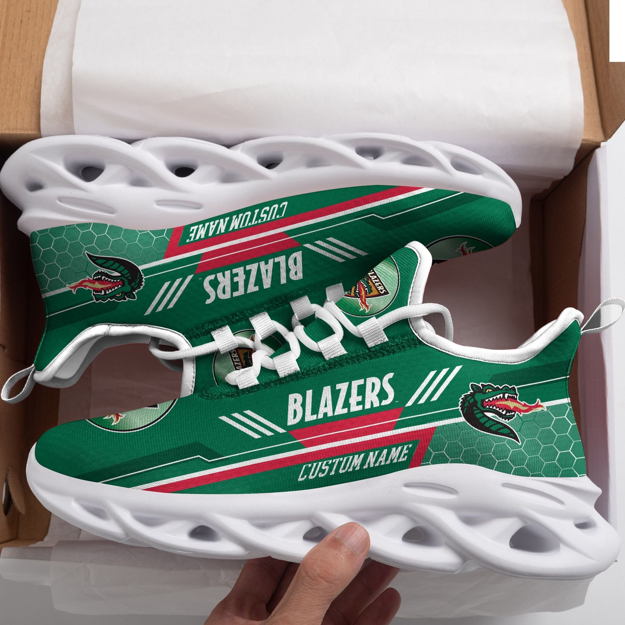 UAB Blazers Chaussures de baskets Max Soul personnalisées personnalisées