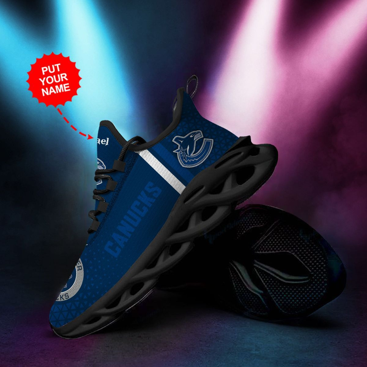 Chaussures de baskets Max Soul personnalisées des Canucks de Vancouver